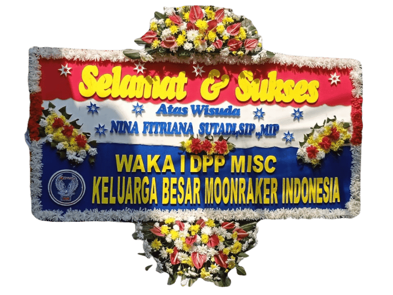 Karangan Bunga Selamat Wisuda Berwarna Ceria