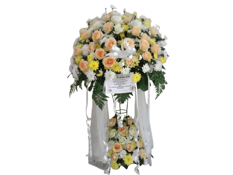 Standing Flower Kunging Putih Mix Duka Cita